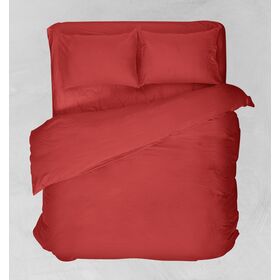 Σεντόνι με Λάστιχο 160x200+25 Υπέρδιπλο Basic Κόκκινο