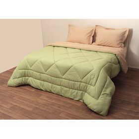 Πάπλωμα Δίχρωμο Υπέρδιπλο 220x240 Microfiber Πράσινο/μπεζ