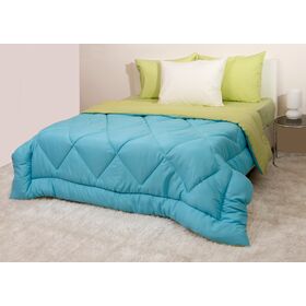 Πάπλωμα Δίχρωμο Υπέρδιπλο 220x240 Microfiber Τουρκουάζ/πράσινο