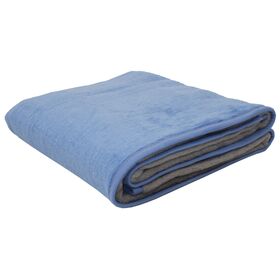 Κουβέρτα Δίχρωμη Polycotton Μονή 160x220 Σιέλ/γκρι