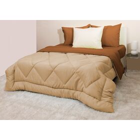 Πάπλωμα Δίχρωμο Μονό 160x240 Microfiber Μπεζ/καφέ