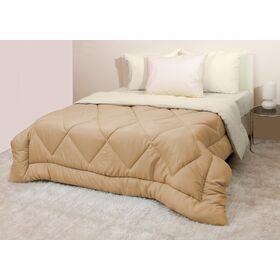 Πάπλωμα Δίχρωμο Μονό 160x240 Microfiber Εκρού/μπεζ