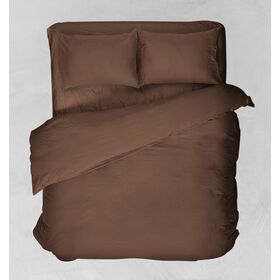 Σεντόνι με Λάστιχο 160x200+25 Υπέρδιπλο Basic Σοκολά