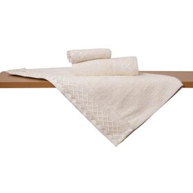 Σετ 3 τεμ Πετσέτες 30x50, 50x100, 70x140 με Δανδέλα νο3 Εκρού