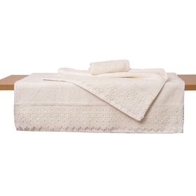 Σετ 3 τεμ Πετσέτες 30x50, 50x100, 70x140 με Δανδέλα νο4 Εκρού