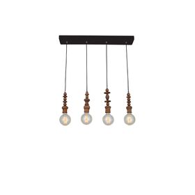 HL-040R-4P MELODY AGED WOOD PENDANT