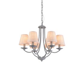 C119-6 ETNA PENDANT LAMP GREY PATINA&WHITE SHADE 1E1