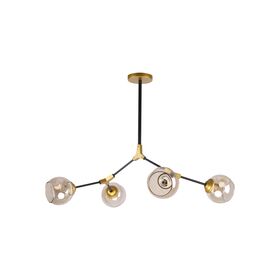 KQ 51454/4 CONELLY BLACK, BRASS AND HONEY PENDANT Ζ3