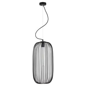 SE21-BL-30 MED BLACK METAL GRID PENDANT E4