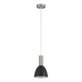 SE21-NM-4-MS2 ADEPT TUBE Nickel Matt Pendant Black Metal Shade+