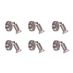 SE 140-N1 (x6) Saba Packet Nickel mat adjustable spotlight+