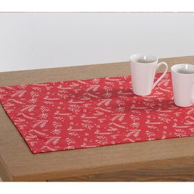 Χριστουγεννιάτικο runner 45x140 nef-nef winter mood red 50% Βαμβάκι 50% polyester