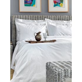 Σεντόνι White Comfort 300tc 170x270 White Stripes