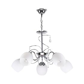 Kq 2221/5 Ferrow Pendant Chrome-Opal Glass ζ3