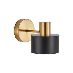Se21-gm-16-ms1 Gold Matt Wall Lamp Black Metal Shade+