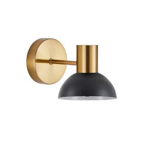 Se21-gm-16-ms3 Adept Gold Matt Wall Lamp Black Metal Shade+ +