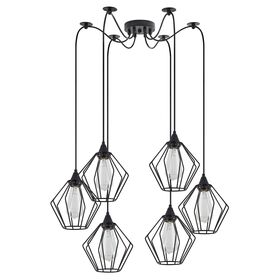 Se21-bl-b10-bl6-gr1 Adept Pendant Black Metal Grid Pendant+