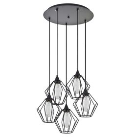 Se21-bl-b10-5bl-gr1 Adept Pendant Black Metal Grid Pendant+