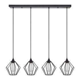 Se21-bl-b10-4bl-gr1 Adept Pendant Black Metal Grid Pendant+
