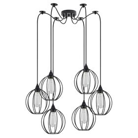 Se21-bl-b10-bl6-gr2 Adept Pendant Black Metal Grid Pendant+