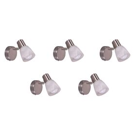 Se 130-c1 (X5) Softy Packet Nickel mat Adjustable Spotlight With Opal Glass+