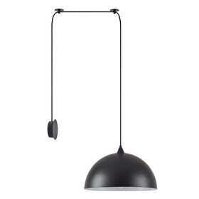 Se21-bl-b10-Bl1w-Ms40 Adept Pendant Black Metal Shade Wall Lamp+