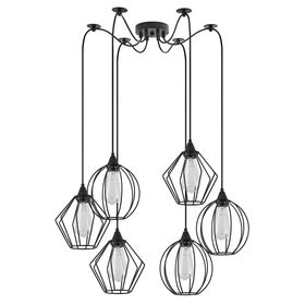 Se21-bl-b10-bl6-Gr12 Adept Flex Black Metal Grid Pendant+