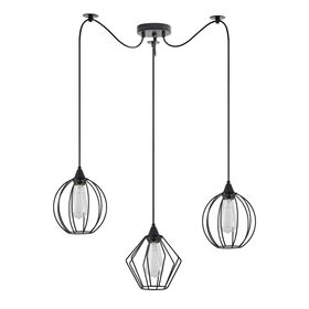 Se21-bl-b10-bl3-Gr12 Adept Flex Black Metal Grid Pendant+