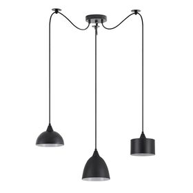 Se21-bl-b10-bl3-Ms123 Adept Flex Black Metal Shade Pendant+