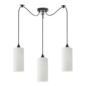 Se21-bl-4-bl3-gl3 Adept Tube  Pendant White Glass+