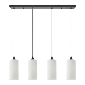 Se21-bl-4-4bl-gl3 Adept Tube  Pendant White Glass+