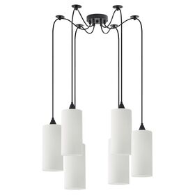 Se21-bl-4-bl6-gl3 Adept Tube  Pendant White Glass+
