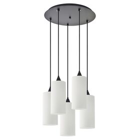 Se21-bl-4-5bl-gl3 Adept Tube  Pendant White Glass+