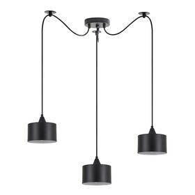 Se21-bl-b10-bl3-ms1 Adept Pendant Black Metal Shade+