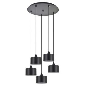 Se21-bl-b10-bl5-ms1 Adept Pendant Black Metal Shade +