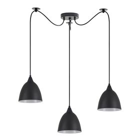 Se21-bl-b10-bl3-ms2 Adept Pendant Black Metal Shade +