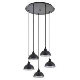Se21-bl-b10-5bl-ms3 Adept Pendant Black Metal Shade +