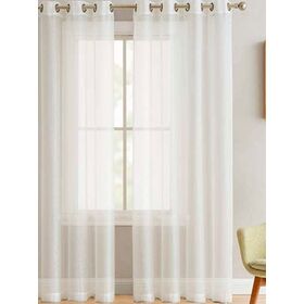 Κουρτίνα με Τρουκς 140x260 Bele White