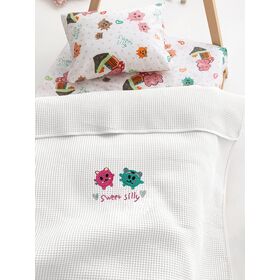 Κουβέρτα Πικέ Κούνιας Baby Blankets 100x150 Candy/2 White