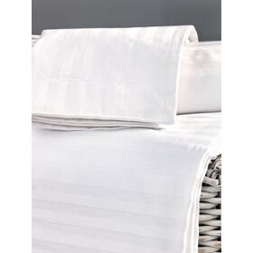 Σεντόνι White Comfort 240tc 170x270 White Stripes