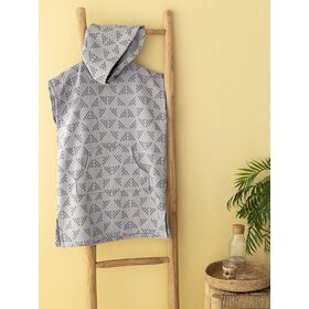 Poncho Θαλάσσης με Κουκούλα Tetris Grey Small - Medium