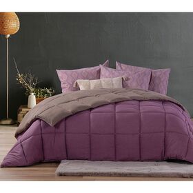 Πάπλωμα Μονό 2 Όψεων 160x220 nef-nef bicolor-24 mauve/mocca 100% microfiber 230tc