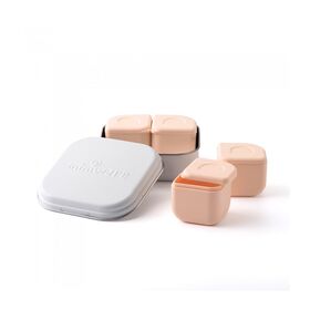 Miniware Des.14 Δοχείο Φαγητού Inox Καραμέλα 15x15cm με 2 Αποθηκευτικά Δοχεία Σιλικόνης