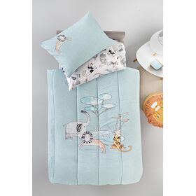 Παιδική Παιδική Παπλωματοθήκη Zootopia Aqua-Grey Suede 165x225 guy Laroche  top Μicrofiber / Bottom Cotton