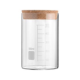 Estia Δοχειο Αποθηκευσης Γυαλινο 500ml με Καπακι Φελλου
