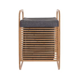 Estia Καλαθι Απλυτων Bamboo με Θηκη Πολυεστερα 40x35x60.5cm