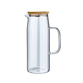 Estia Κανατα Bamboo Essentials Γυαλινη 1000ml με Καπακι