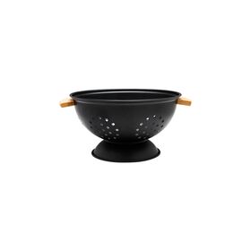 Estia Σουρωτηρι Ζυμαρικων Bamboo Essentials Μεταλλικο με Λαβες 24x24x13.7cm Μαυρο