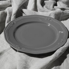 Estia Πιατο Ρηχο Athénée Πορσελανινο Αναγλυφο 27cm Grey