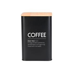 Estia Δοχειο για Καφε Bamboo Essentials Μεταλλικο 10x13cm Μαυρο